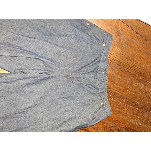 16P American Sweetheart Denim Blue Jean Cotton Capri Cuffed Hem Studded - Picture 3 of 5